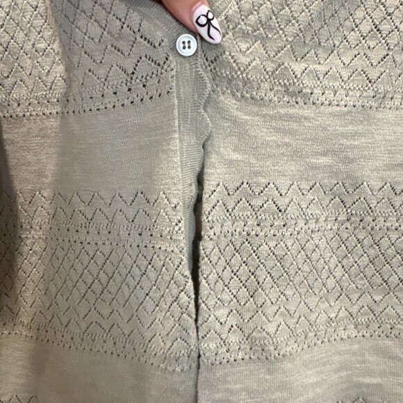 Frye Knit Button Front Cardigan Sweater – Sage Green (XL) - Picture 3 of 7